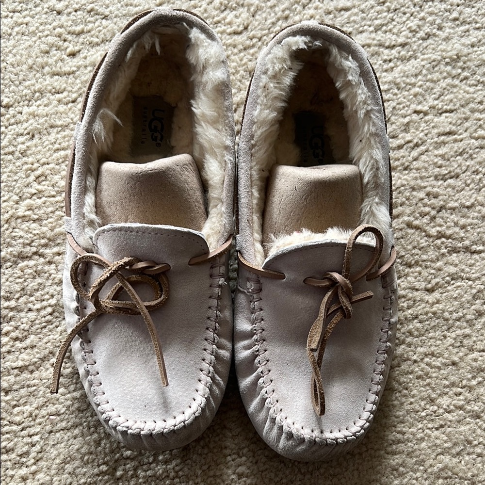 UGG Sheepskin Lined Moccasin Slippers